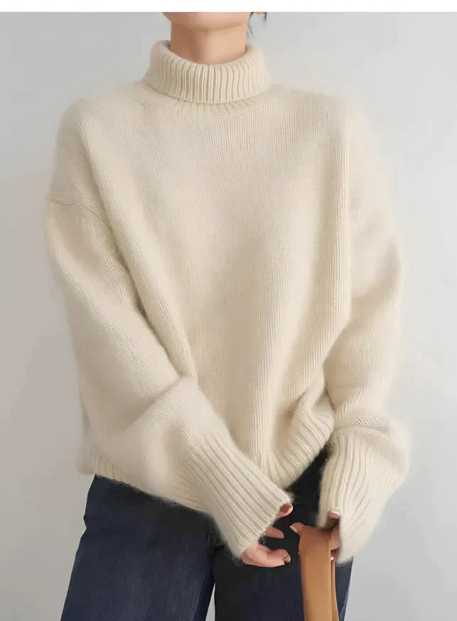 Sophie – pull col roulé élégant pour le printemps