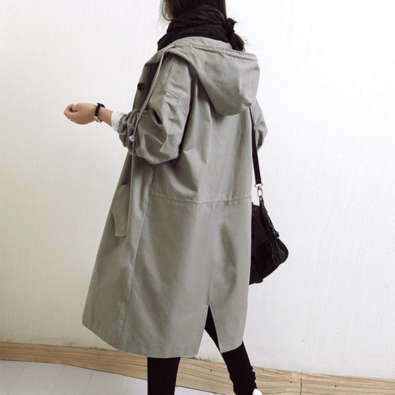 Classic Cashmere Damenmode: Hipper Trenchcoat in Übergröße