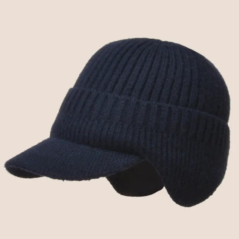 WinterWool - Bonnet tricoté avec cache-oreilles