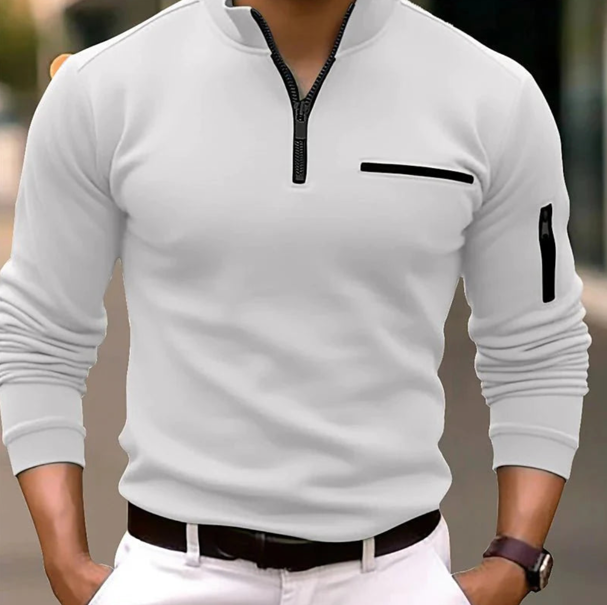 Jonas - Pull homme à quart de zip