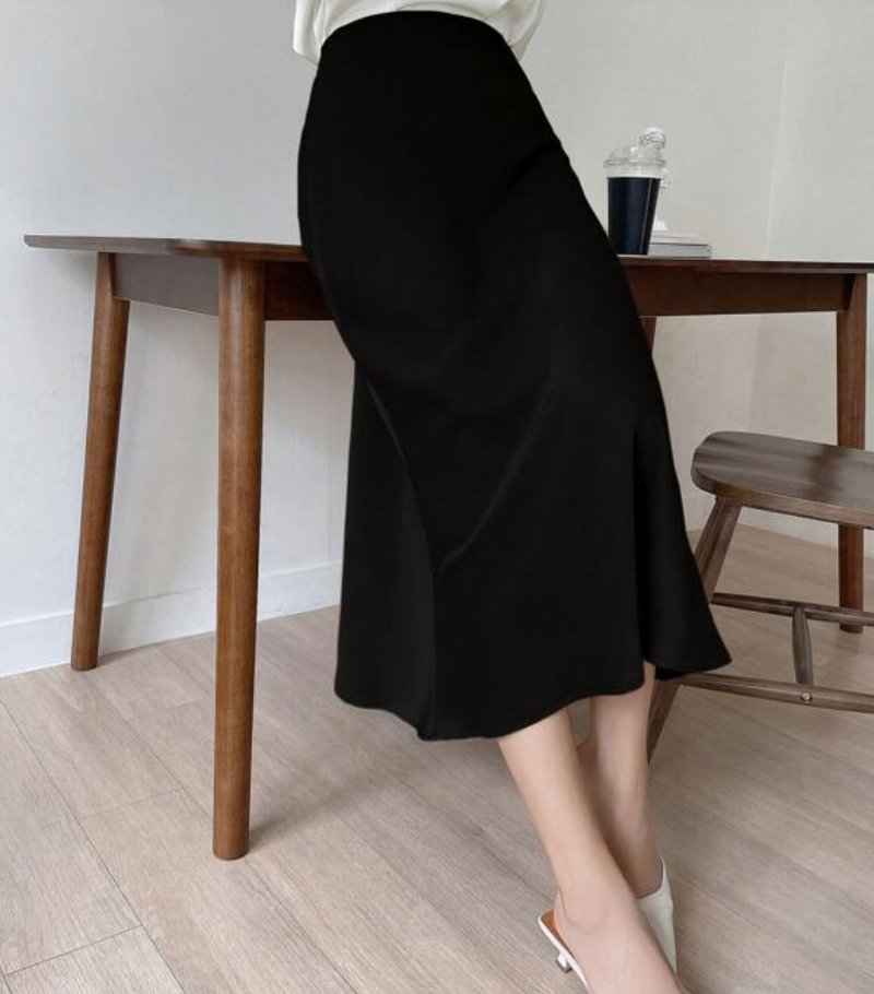 Allanna | jupe en satin taille haute