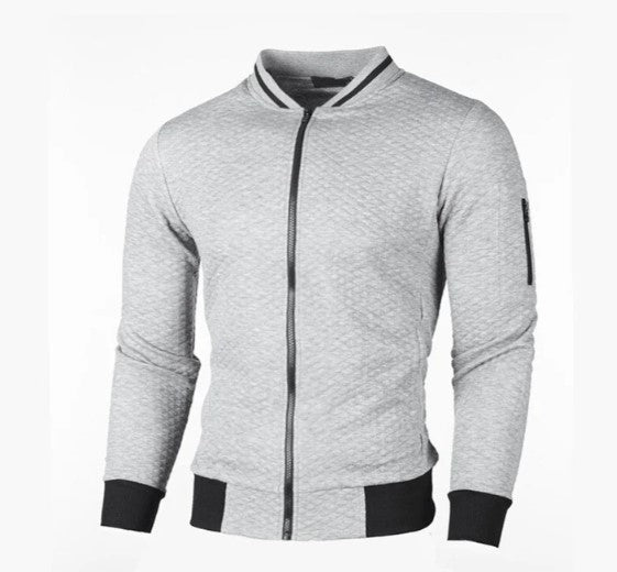 Keda - sweat-shirt homme avec zip et col montant