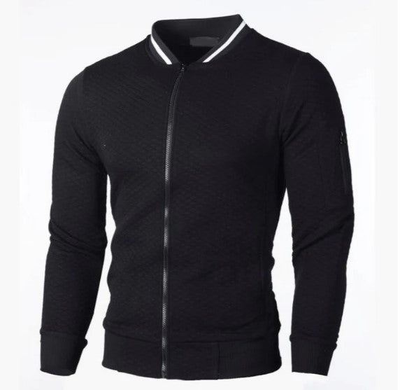Keda - sweat-shirt homme avec zip et col montant