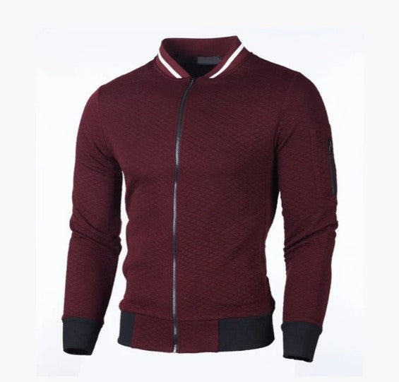 Keda - sweat-shirt homme avec zip et col montant