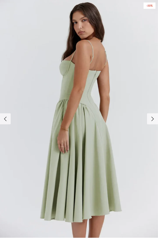 Jutte | Robe midi sans manches pour femme