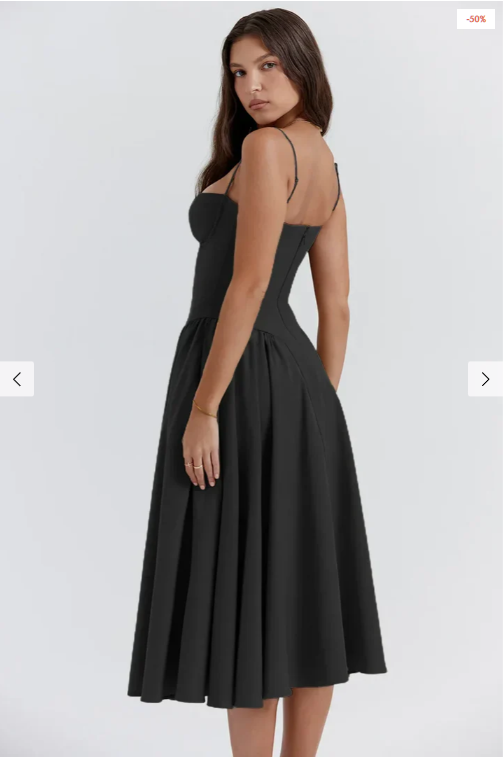 Jutte | Robe midi sans manches pour femme