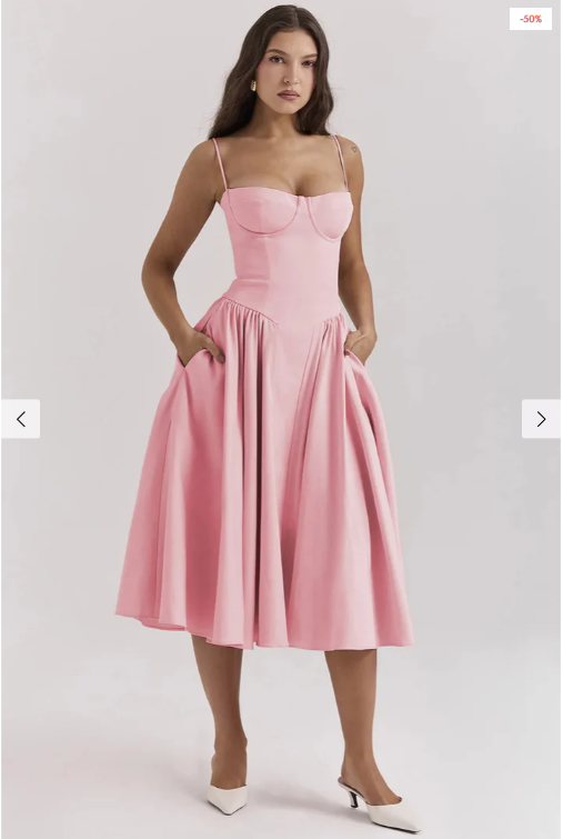 Jutte | Robe midi sans manches pour femme