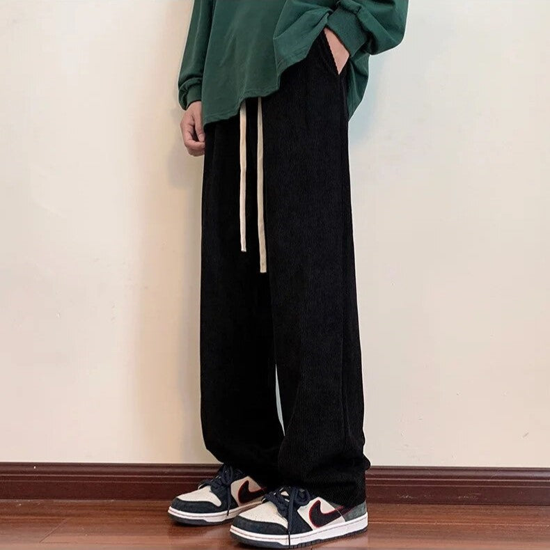 Eldred - pantalon ample décontracté en velours côtelé