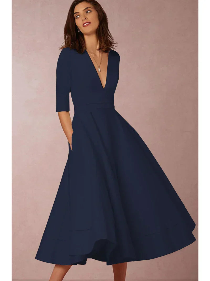 Diana - Robe midi col V