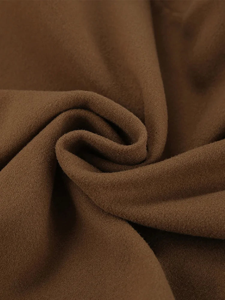 Yven | Manteau en laine pour femme avec col montant et poches
