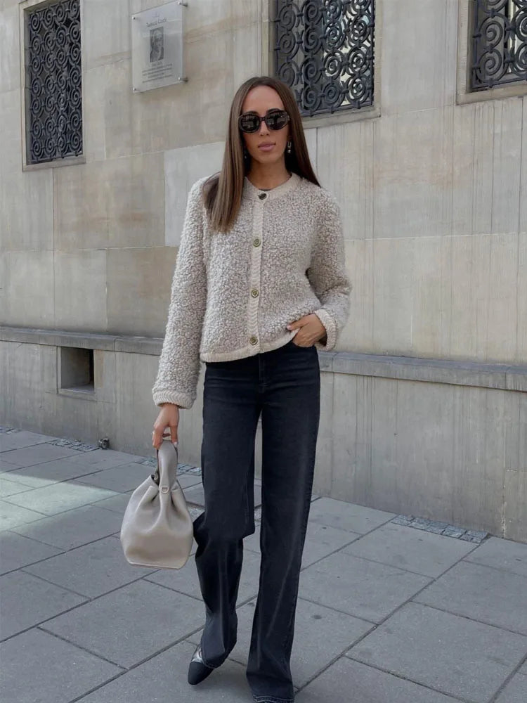 Yuhara | Cardigan en peluche