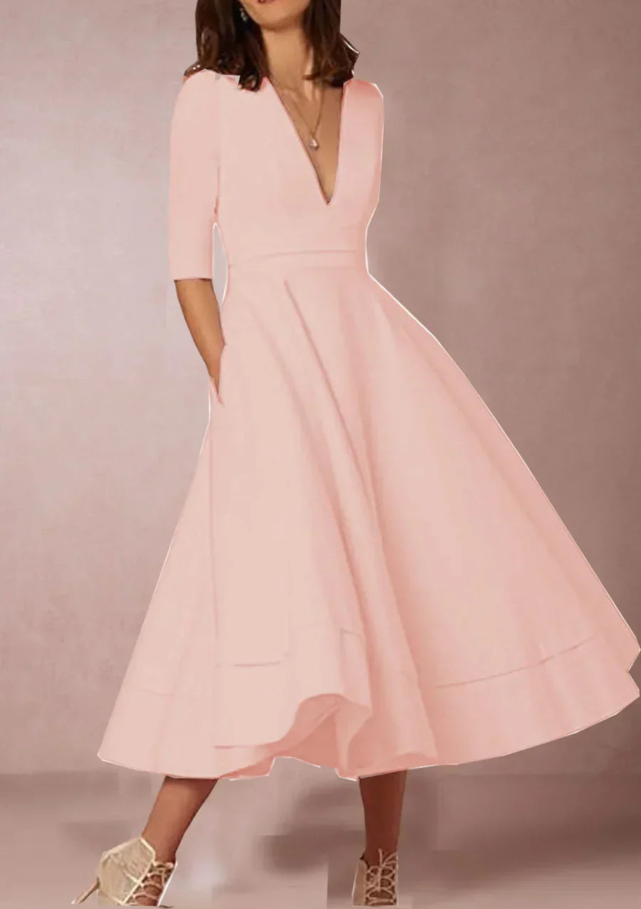 Diana - Robe midi col V