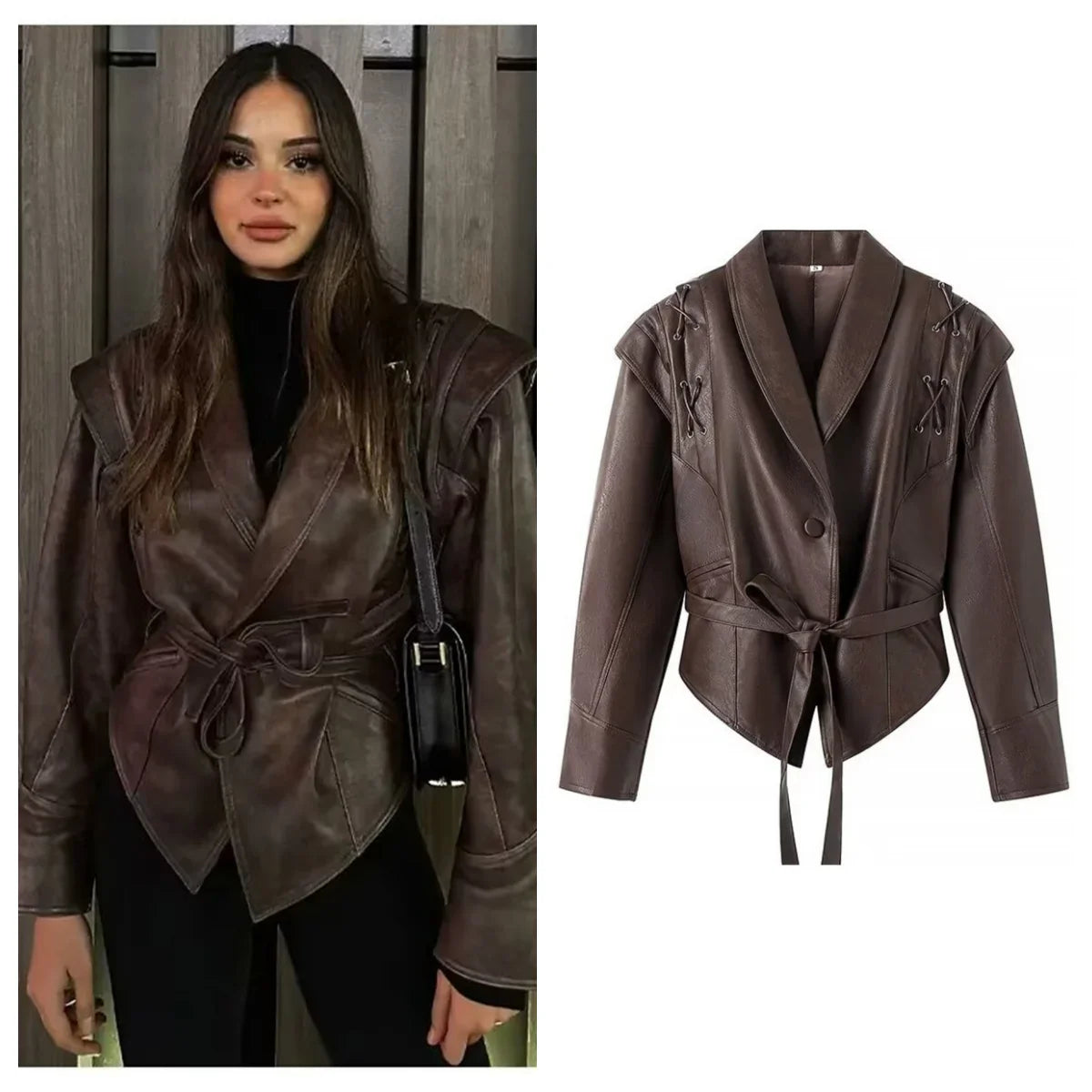 Vina | Veste en cuir pour femme pour la rue