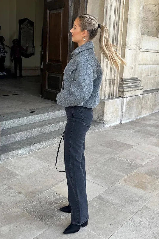 Kurze Jacke - GRAU