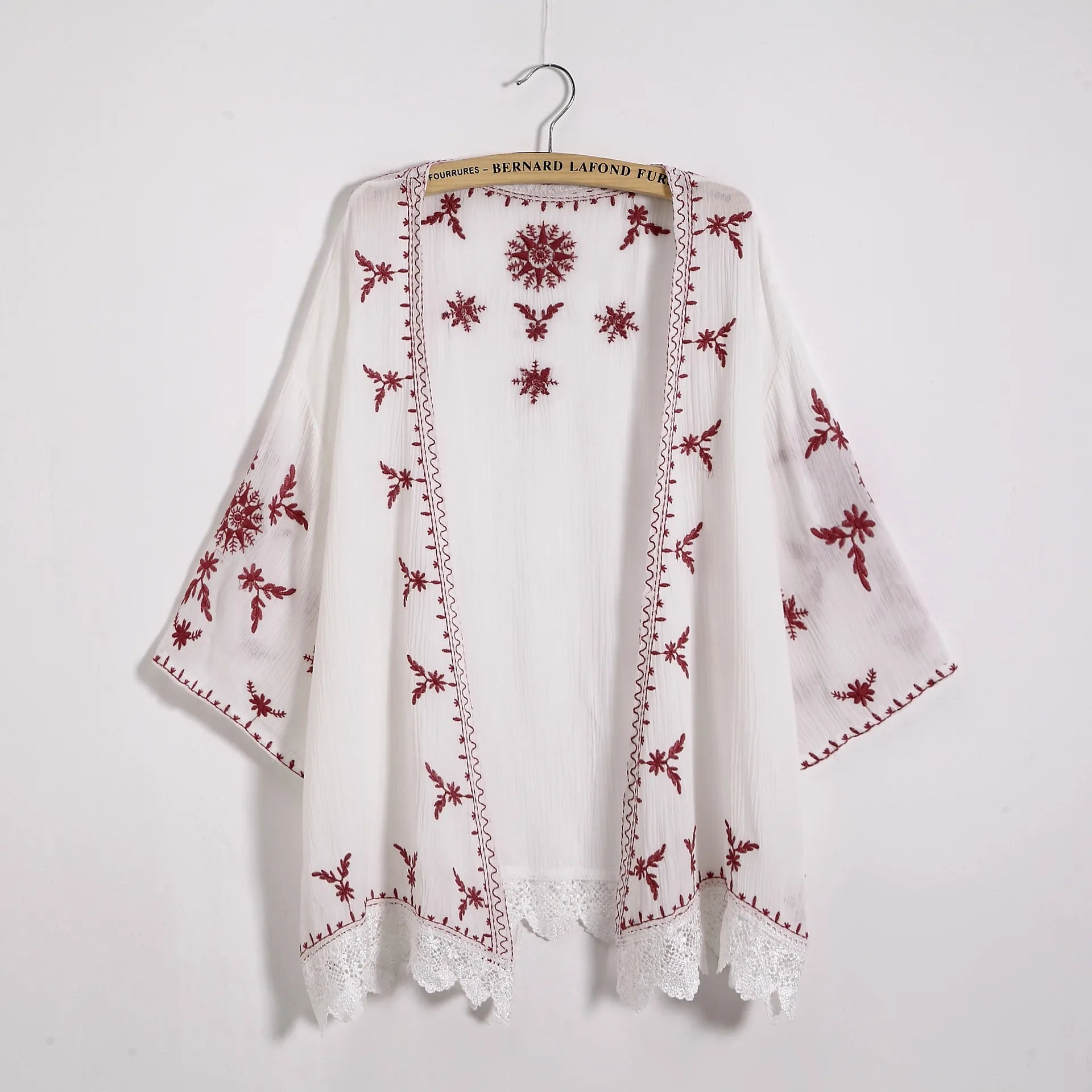 Persephone - Bestickter Kimono-Bluse