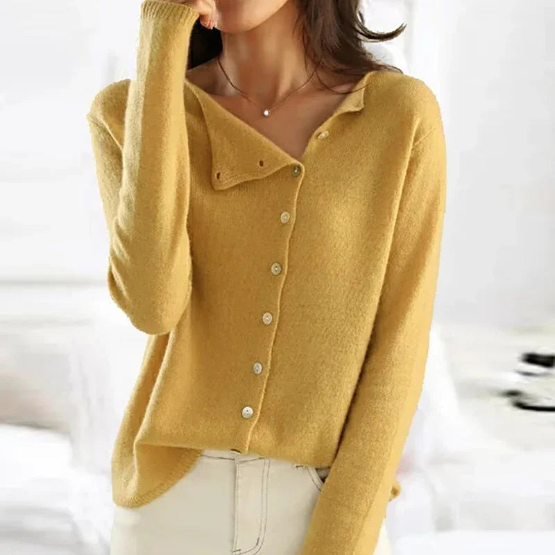 Dove - Pull élégant avec patte de boutonnage tendance
