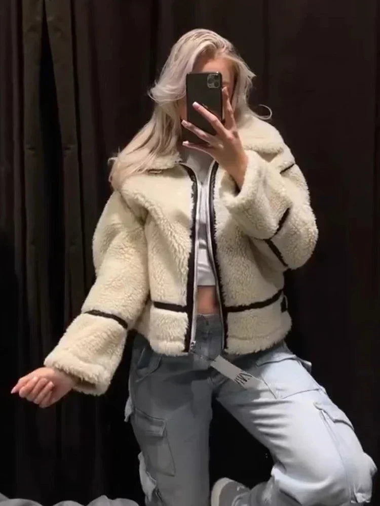 Freizeit-Lammwolljacke