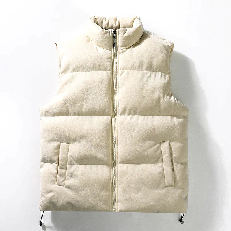 Oban – manteau marron sans manches pour homme