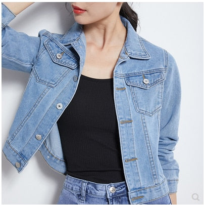 Lässige Jeansjacke | Damen Kurze Denim-Jacke für Elegante Outfits