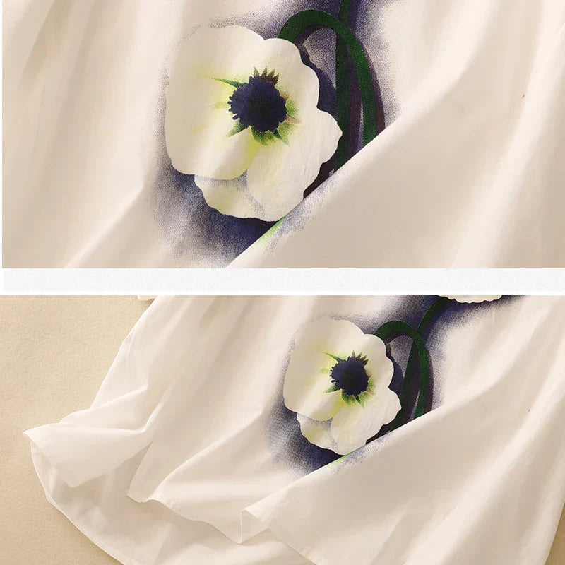 Chemise Bellachicha - Lin - Imprimé floral sur le devant - Été