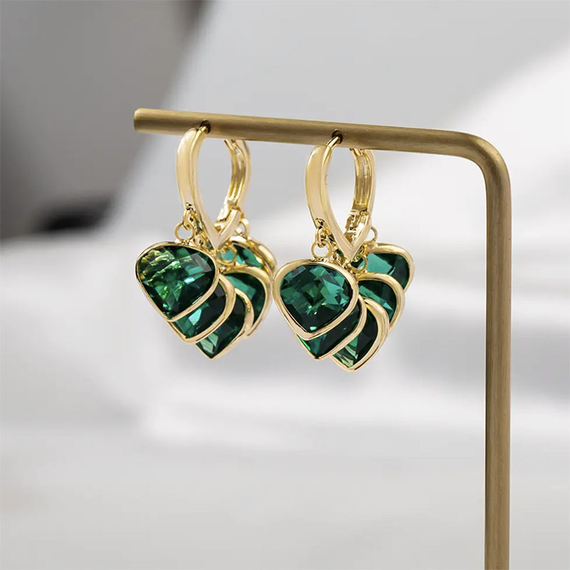 Micara - Emerald Glitz - boucles d'oreilles