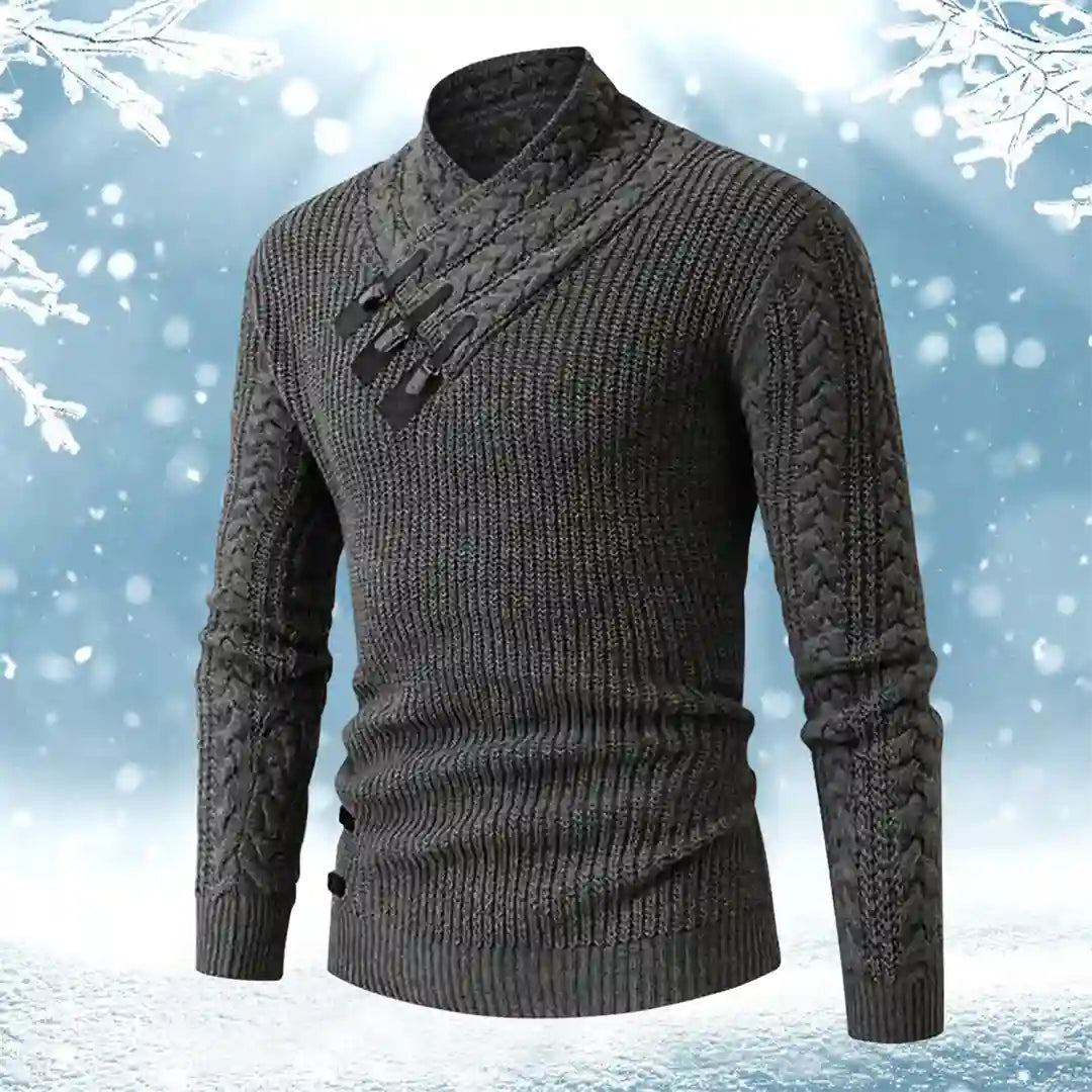 Ely - Pull chaud à col roulé style vintage