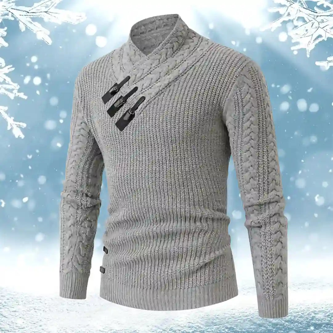 Ely - Pull chaud à col roulé style vintage