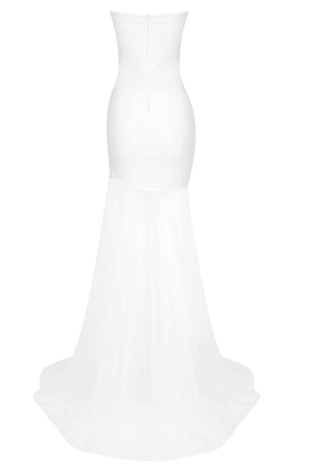 Trägerloses Minikleid „Veronica“ mit Kristallverzierung