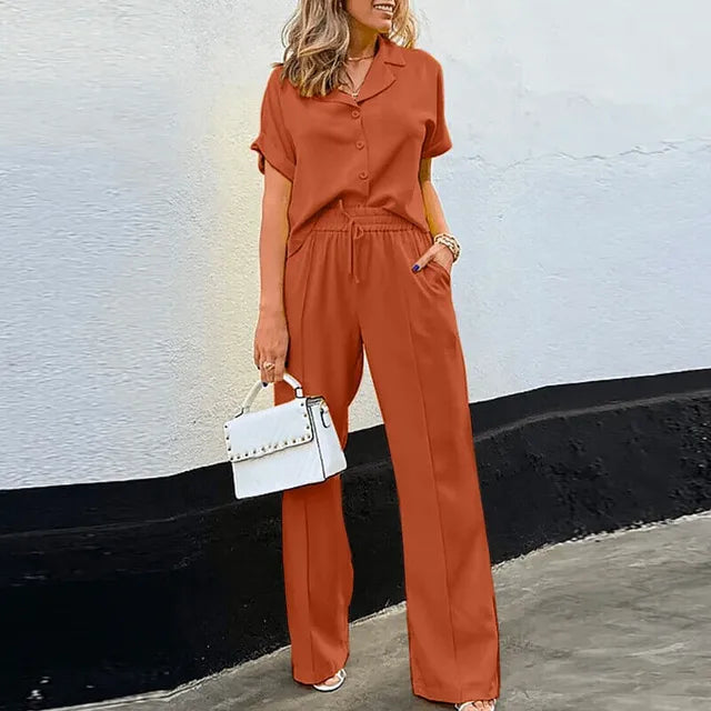 Gabriele | Stylische Kordelzug-Hose mit Oberteil