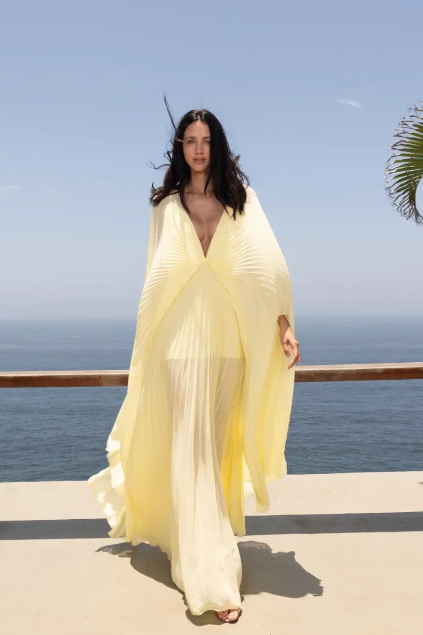 CeliaB Soleil Pleated Gown