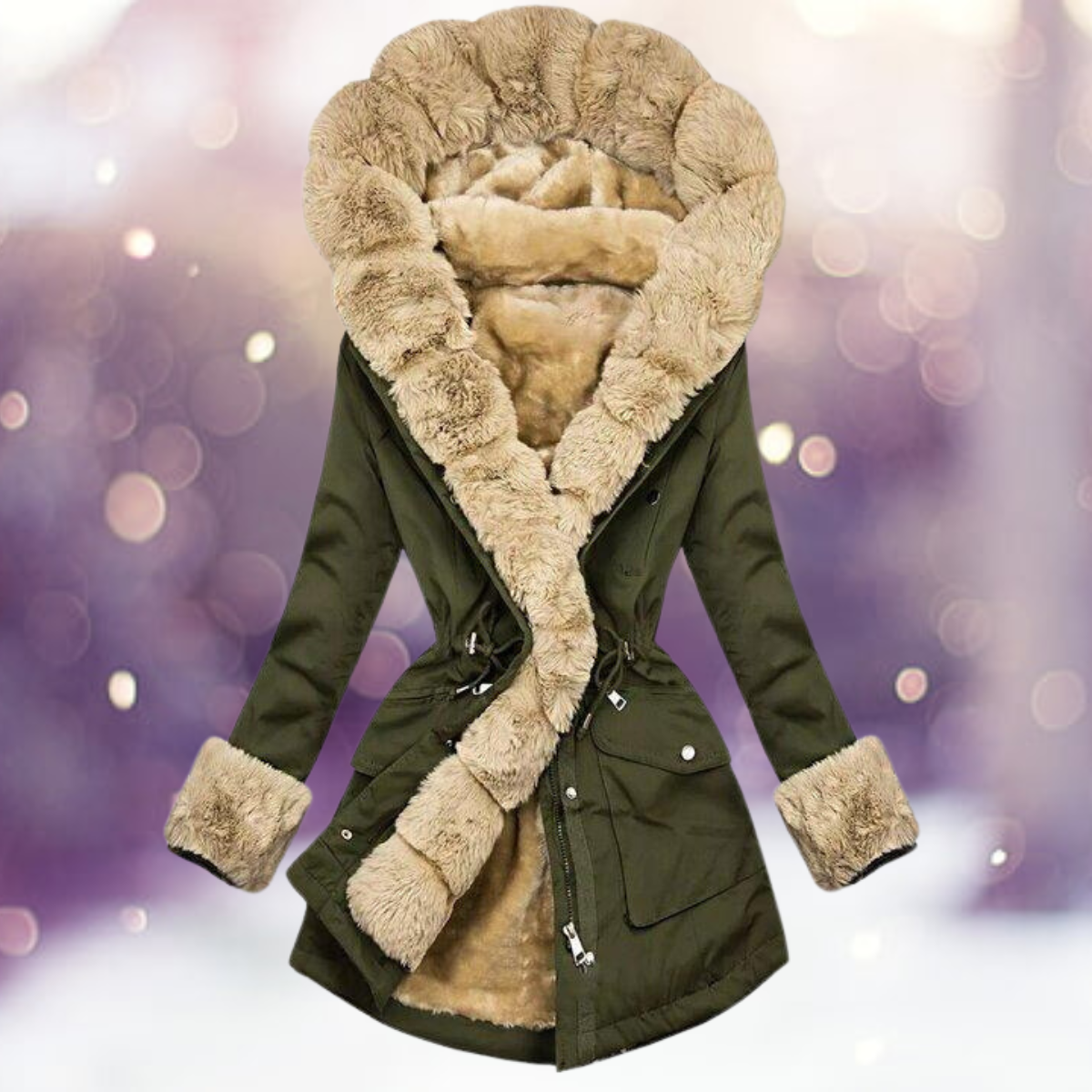 VESTE CHAUDE ET MODE AVEC DOUBLURE EN PELUCHE CONFORTABLE