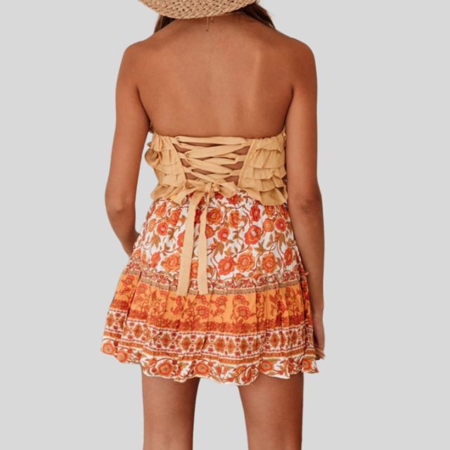 Tessa | Bohème-rock mit rüschen