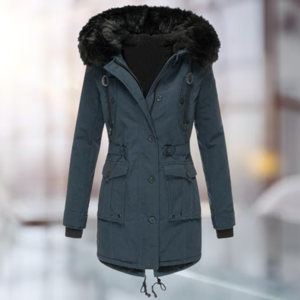 Anderson | Manteau élégant à col en coton et laine