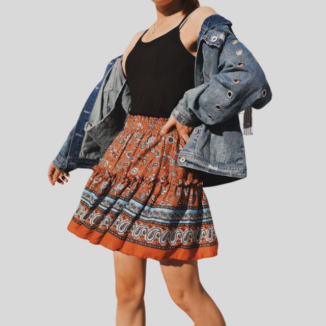 Tessa | Bohème-rock mit rüschen