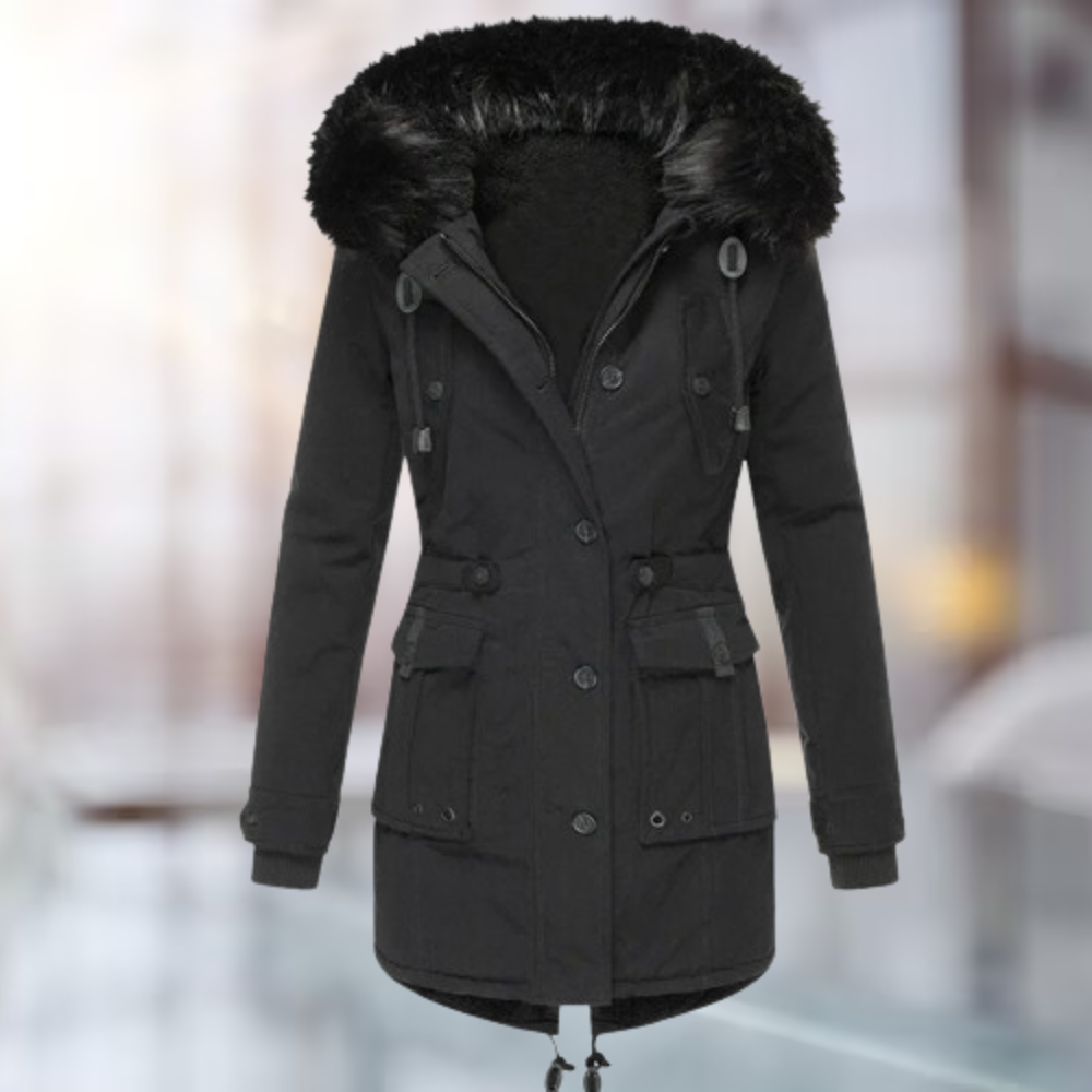 Anderson | Manteau élégant à col en coton et laine