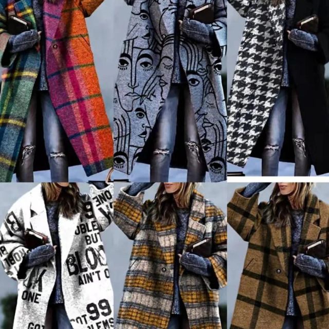 Trench-coat à imprimé abstrait et revers larges