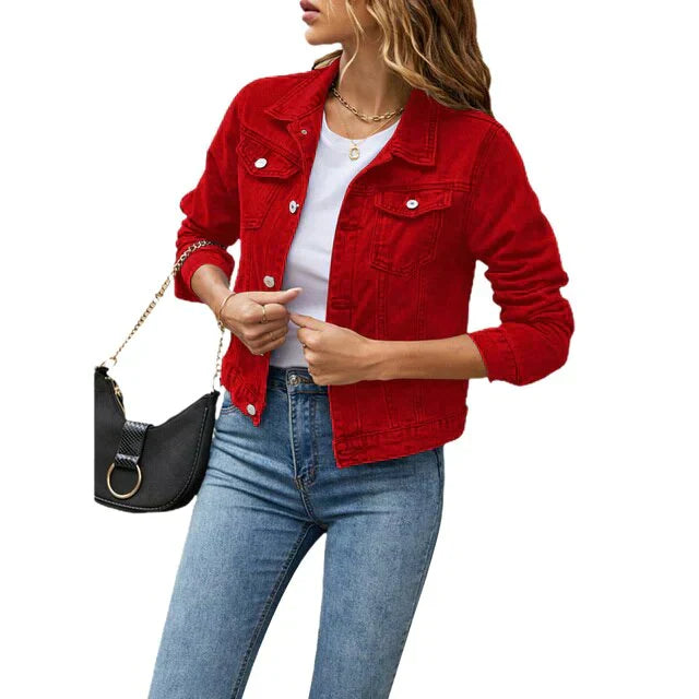 Alia - Veste décontractée effet denim pour femme