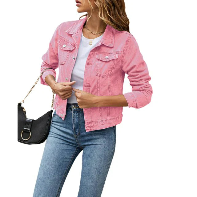 Alia - Veste décontractée effet denim pour femme