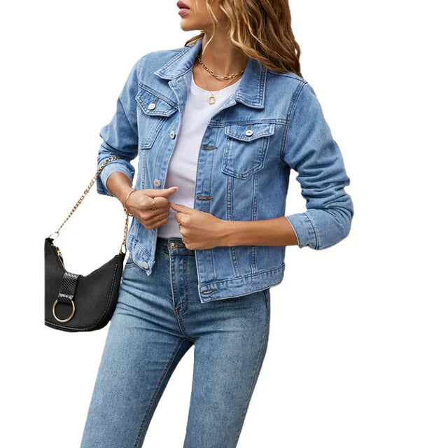 Alia - Veste décontractée effet denim pour femme