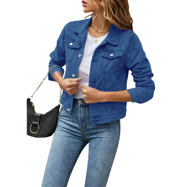 Alia - Veste décontractée effet denim pour femme
