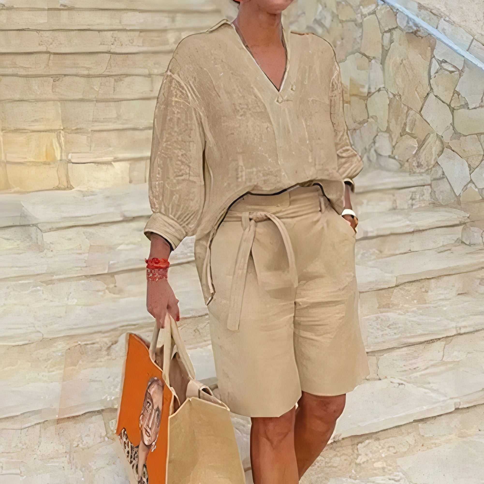Danice - Ensemble short et chemisier