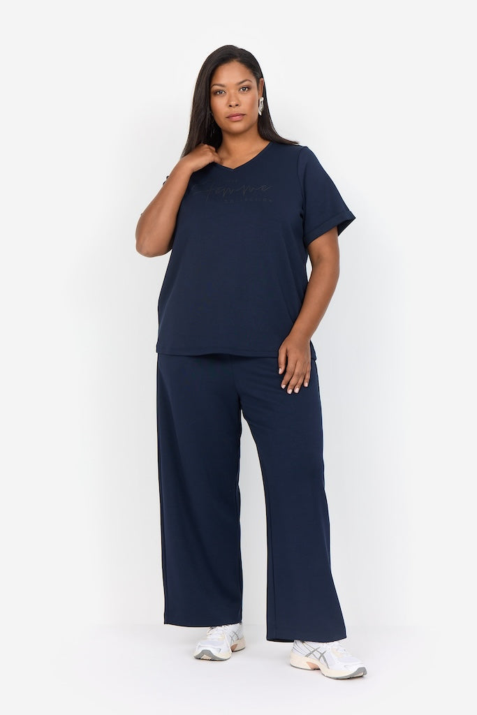 Bellachicha mit Aufdruck in Dunkelblau Plus Size