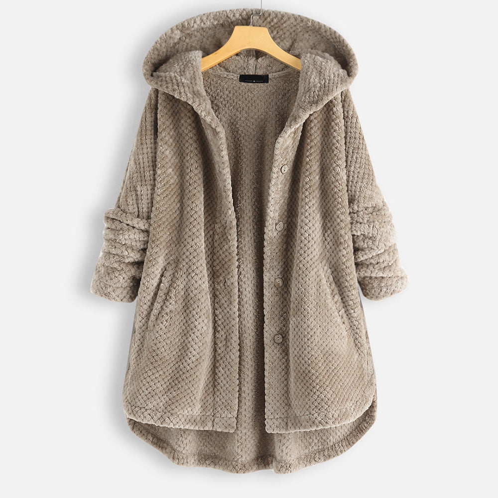 Veste polaire réversible à capuche pour l'hiver