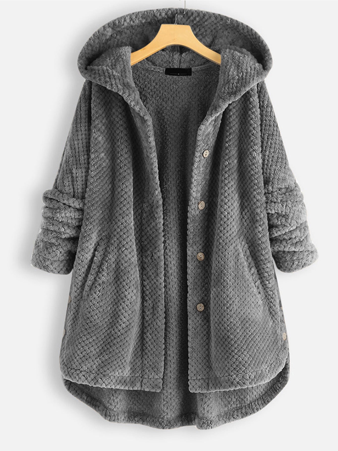Veste polaire réversible à capuche pour l'hiver