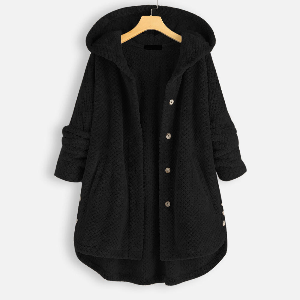 Veste polaire réversible à capuche pour l'hiver