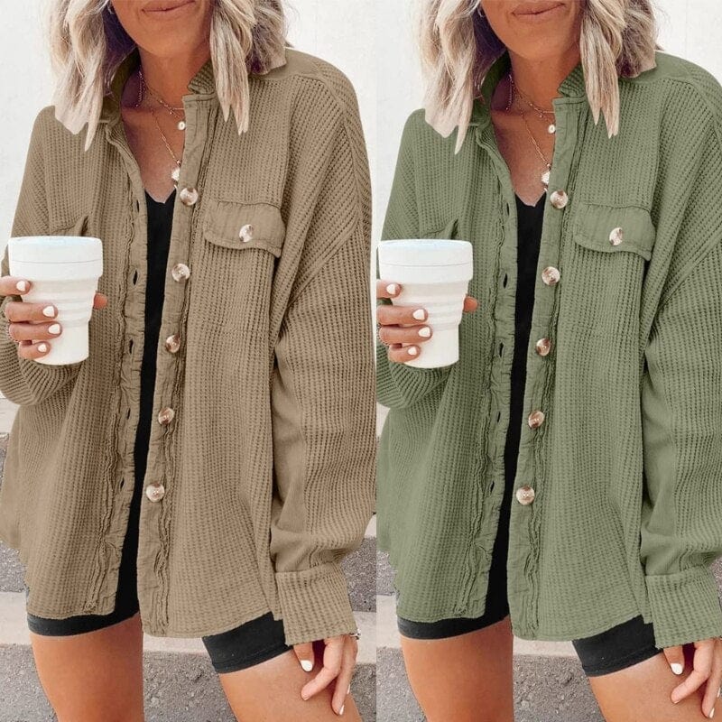 Alayah | Veste en velours côtelé avec boutons