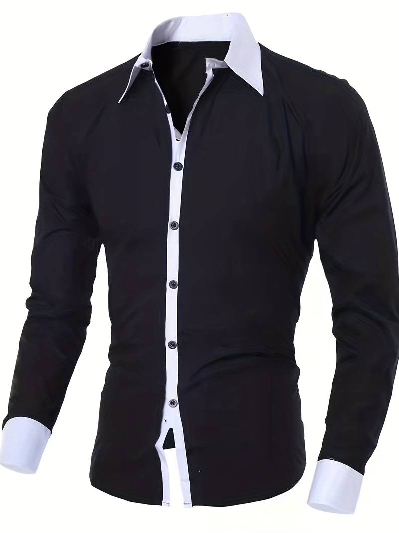 Anthony – chemise décontractée boutonnée contrastée pour homme
