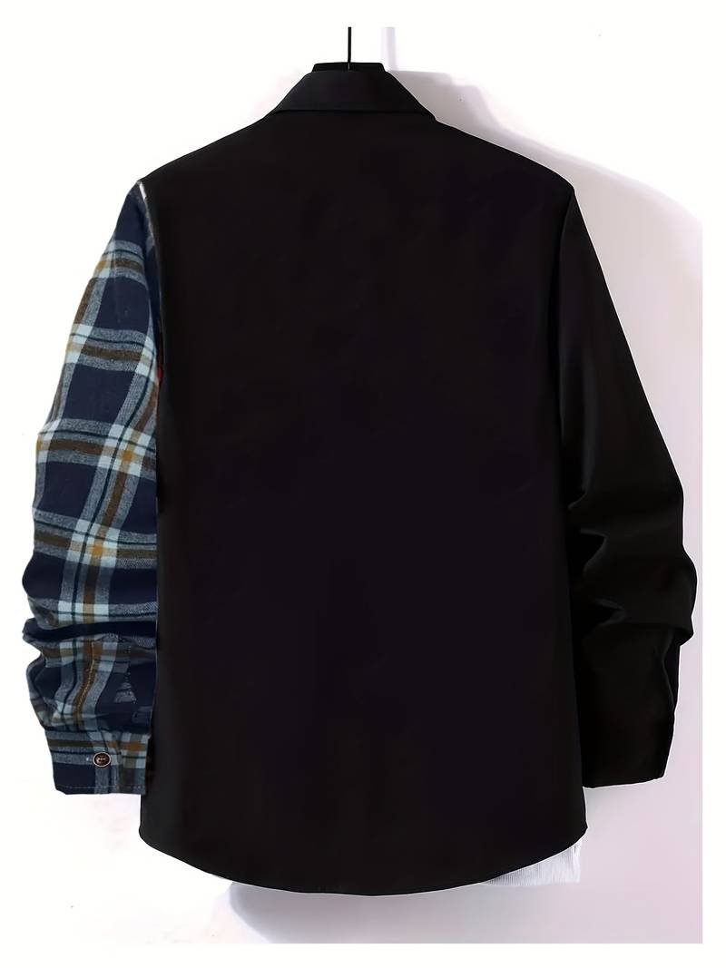 Alexander – chemise fine à manches longues et blocs de couleurs