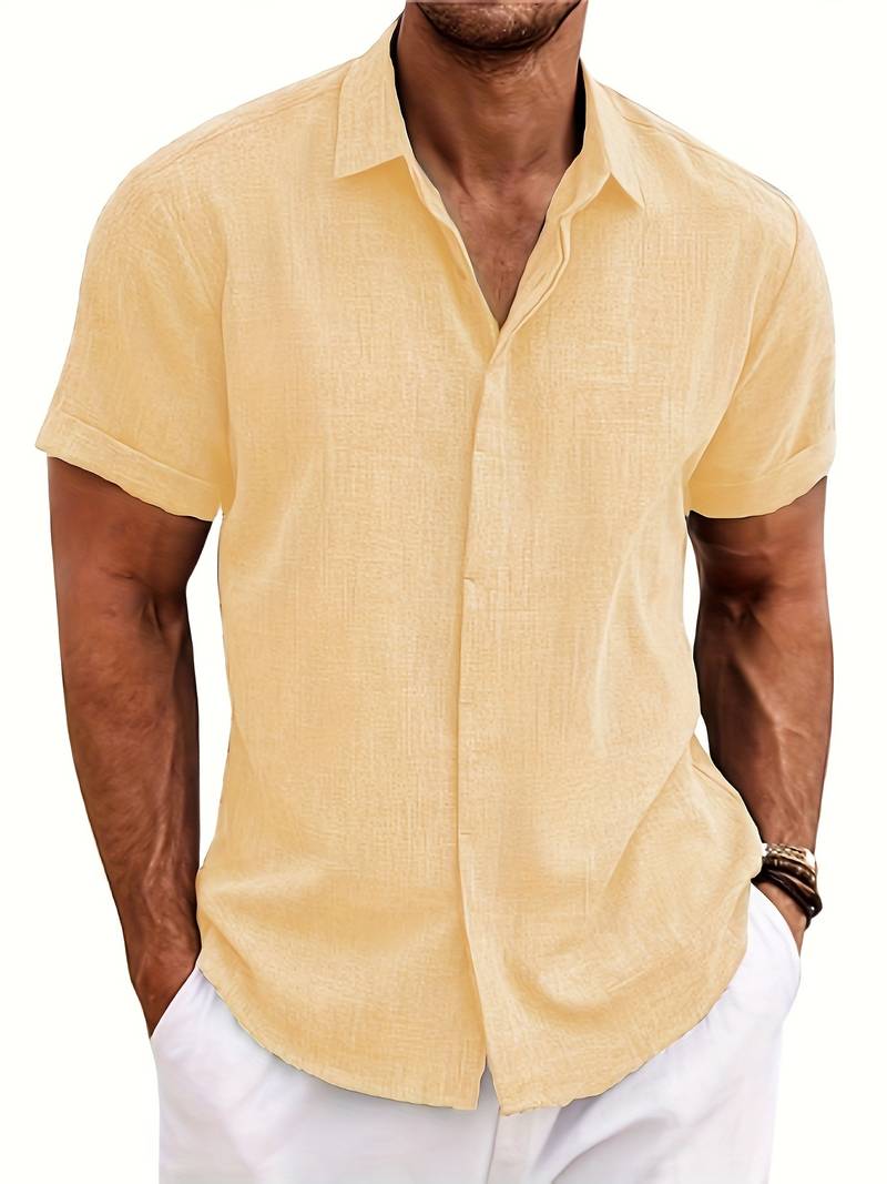 Alexander – chemise élégante à manches courtes boutonnée pour homme