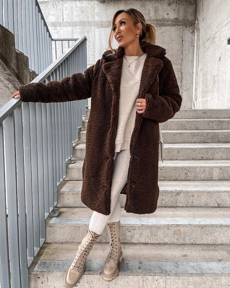 Yvain | Veste Teddy surdimensionnée en fausse fourrure